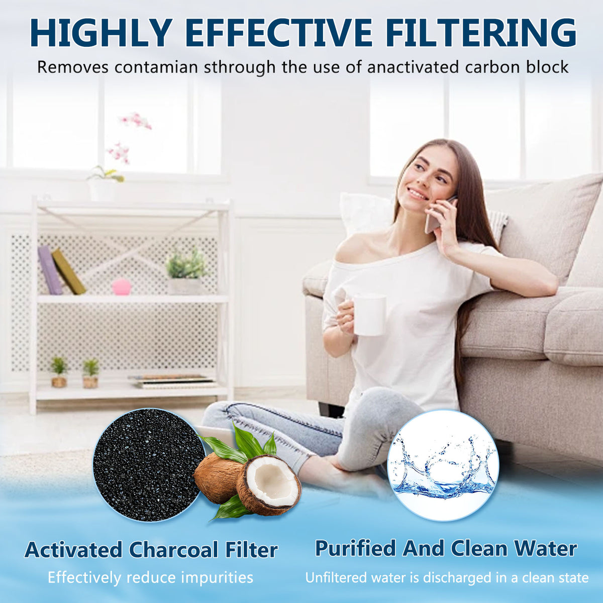 Water Filter for Samsung RF23A9071SR/AA Refrigerator